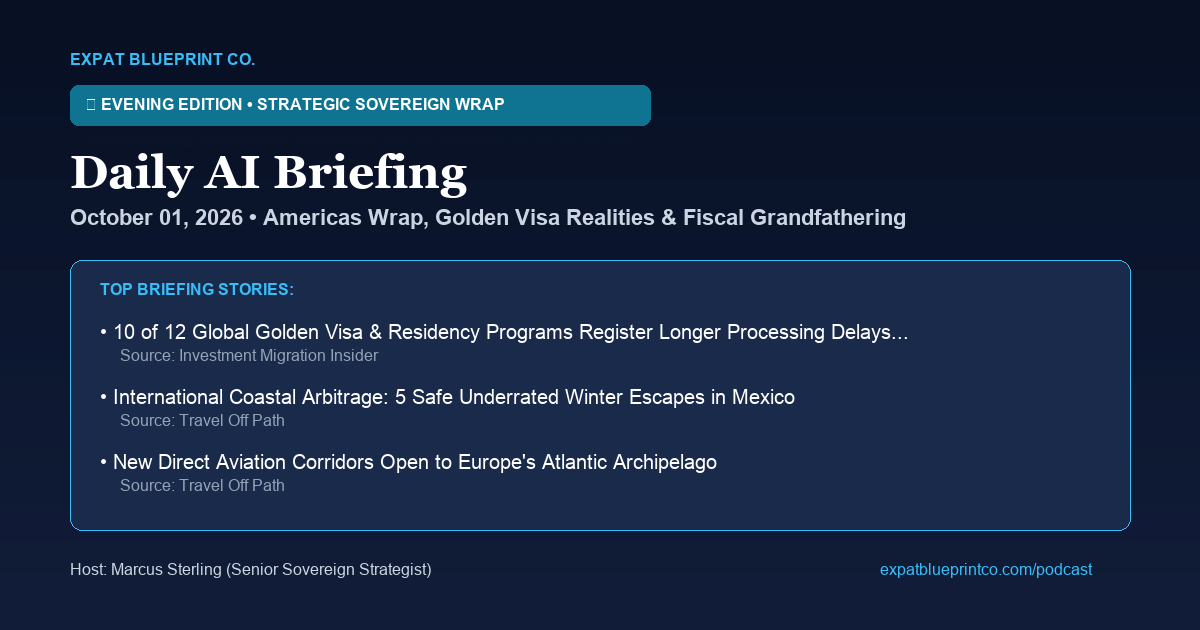 Daily Briefing: Evening Edition – October 01, 2026